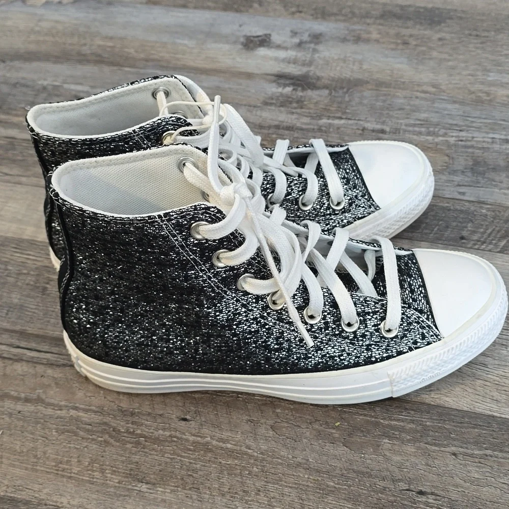 Converse CHUCK TAYLOR All Star High Top Glitter Sneakers Women 7.5 - Picture 5 of 11